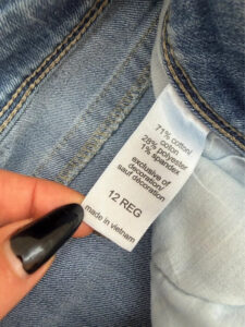 Label on a Maurices piece, UK 14, Y2K