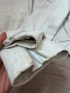 Frooty Beauty Women's White Leather Biker Zip Fitted Jacket — photo 15 of 15