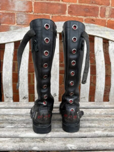 Replay Women's Black Runner Fitted Leather Knee High Biker Boots — photo 4 of 15