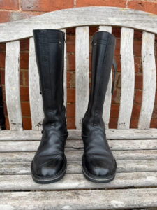 Replay Women's Black Runner Fitted Leather Knee High Biker Boots — photo 6 of 15