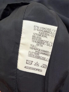 Label on a Louis Feraud piece, UK 8, 90s