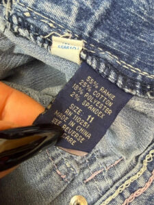 Label on a Angels piece, UK 10, Y2K