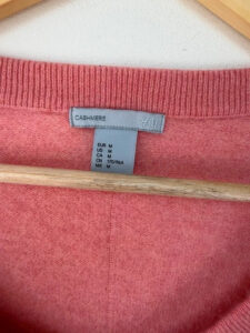 Label on a H&M piece, UK 8