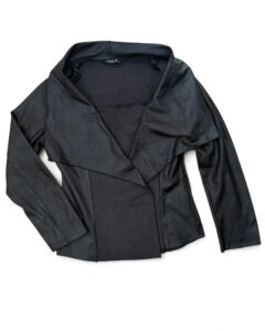Sophie B Women's Black Waterfall Faux Leather Jacket — photo 3 of 8