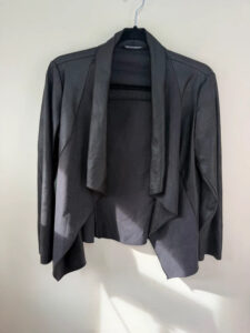 Sophie B Women's Black Waterfall Faux Leather Jacket — photo 4 of 8