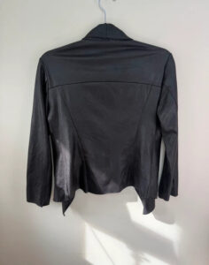 Sophie B Women's Black Waterfall Faux Leather Jacket — photo 5 of 8