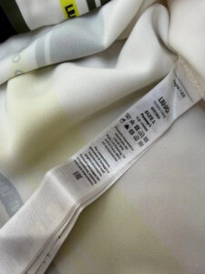 Label on a Liu Jo piece, UK 14