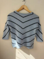 Pure Collection Women's 100% Cashmere Chevron V Neck cropped Jumper — photo 4 of 10