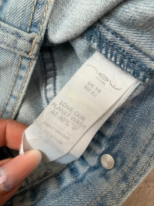 Label on a New Look piece, UK 14, Y2K