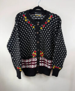 Anna Pure 100% New Wool Floral Embroidered Fair Isle Button Cardigan — photo 3 of 10