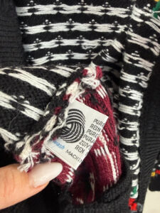 Anna Pure 100% New Wool Floral Embroidered Fair Isle Button Cardigan — photo 5 of 10