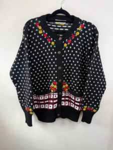 Anna Pure 100% New Wool Floral Embroidered Fair Isle Button Cardigan — photo 10 of 10