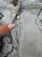 Alexander McQueen Custom McQ Y2K floral poppy handpaint denim mini skirt low rise w30 — photo 6 of 13