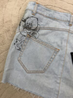 Alexander McQueen Custom McQ Y2K floral poppy handpaint denim mini skirt low rise w30 — photo 7 of 13
