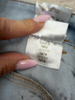 Alexander McQueen Custom McQ Y2K floral poppy handpaint denim mini skirt low rise w30 — photo 10 of 13