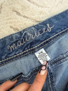 Label on a Maurices piece, UK 12, Y2K