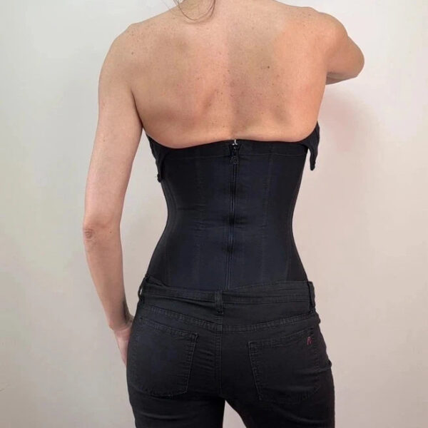 Fajas Salome Womens fitted black corset top structured shapewear bustier UK 6-8