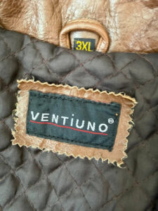 Ventiuno Men's Italian Vintage Brown Leather Jacket 3XL Oversized Button Blazer — photo 7 of 15