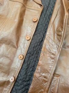 Ventiuno Men's Italian Vintage Brown Leather Jacket 3XL Oversized Button Blazer — photo 10 of 15