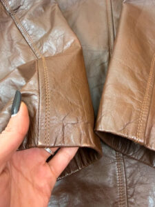 Ventiuno Men's Italian Vintage Brown Leather Jacket 3XL Oversized Button Blazer — photo 13 of 15