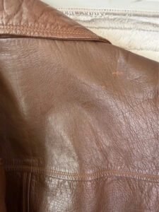 Ventiuno Men's Italian Vintage Brown Leather Jacket 3XL Oversized Button Blazer — photo 15 of 15