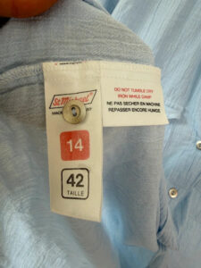 Label on a St Michael piece, UK 14, 90s