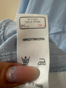 St Michael Vintage 90s Pastel Blue Cotton Oversized Button Shirt — photo 8 of 8