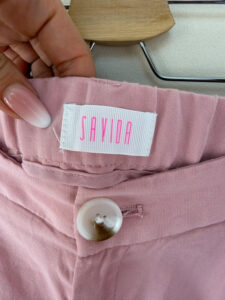 Savida Blush Pink High Rise 12” Wide Leg Tailored Trousers — photo 5 of 13
