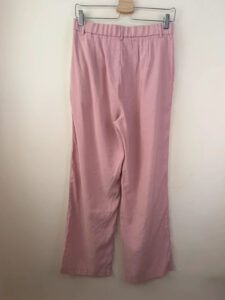 Savida Blush Pink High Rise 12” Wide Leg Tailored Trousers — photo 9 of 13