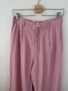 Savida Blush Pink High Rise 12” Wide Leg Tailored Trousers — photo 10 of 13