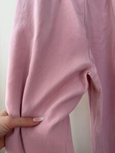 Savida Blush Pink High Rise 12” Wide Leg Tailored Trousers — photo 12 of 13