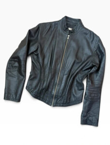 Kookai Women's Black Leather Fitted Corset Jacket — photo 4 of 15