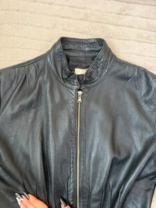 Kookai Women's Black Leather Fitted Corset Jacket — photo 9 of 15