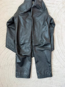 Kookai Women's Black Leather Fitted Corset Jacket — photo 12 of 15