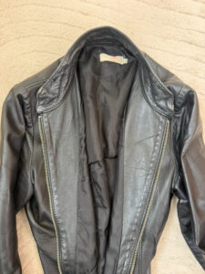 Kookai Women's Black Leather Fitted Corset Jacket — photo 13 of 15