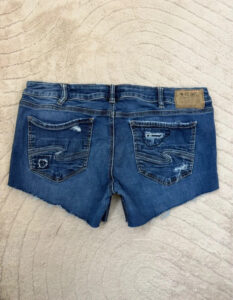Silver Women's Low Rise 8” Distressed Micro Cutoff Jeans Shorts — photo 6 of 13