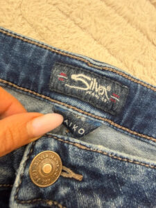Silver Women's Low Rise 8” Distressed Micro Cutoff Jeans Shorts — photo 8 of 13