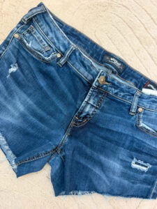 Silver Women's Low Rise 8” Distressed Micro Cutoff Jeans Shorts — photo 10 of 13