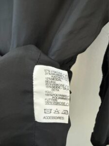 Label on a Louis Feraud piece, UK 10, 80s