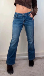 Arya Women's Bootcut Flare low 8”rise blue jeans