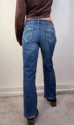 Arya Women's Bootcut Flare low 8”rise blue jeans — photo 2 of 15