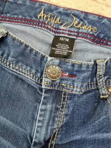Label on a Arya piece, UK 12, Y2K
