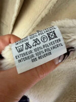 Balmain womens Y2K Beige Faux Shearling Fur Afghan Penny Lane Long Coat — photo 9 of 15