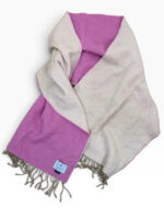Begg&Co Scottish Luxury 100% Cashmere Reversible Scarf Pink Fringed Oversized — photo 10 of 14