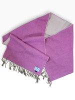 Begg&Co Scottish Luxury 100% Cashmere Reversible Scarf Pink Fringed Oversized — photo 11 of 14