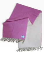 Begg&Co Scottish Luxury 100% Cashmere Reversible Scarf Pink Fringed Oversized — photo 13 of 14