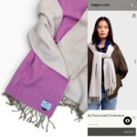 Begg&Co Scottish Luxury 100% Cashmere Reversible Scarf Pink Fringed Oversized — photo 14 of 14