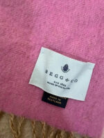 Begg&Co Scottish Luxury 100% Cashmere Reversible Scarf Pink Fringed Oversized — photo 5 of 14