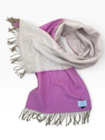 Begg&Co Scottish Luxury 100% Cashmere Reversible Scarf Pink Fringed Oversized — photo 6 of 14