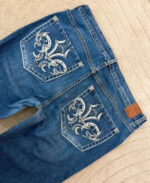 C&A Women's Bootcut Flare Mid-High 10”rise blue jeans W33L31